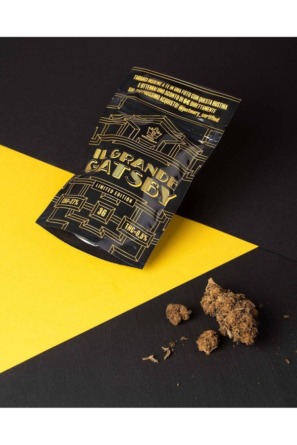**DISPONIBILE A MILANO** 100% INDICA - Il Grande Gatsby Cannabis - 3G - CBD 27% - THC 0,5%.